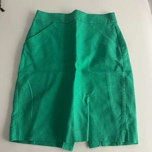 Jcrew Kelly green cotton straight skirt